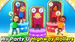 Highway Rollers Gameplay Dongking vs Patricia vs Massimo vs Ricardo |  Wii Party U