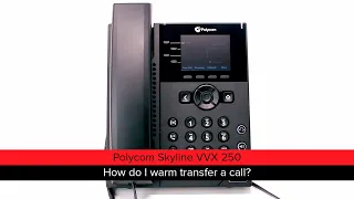 Polycom  Skyline VVX 250: How do I warm transfer a call?