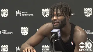 Kings rookie Neemias Queta on getting his first NBA points with extended time in loss to Cavaliers
