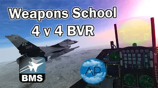 Falcon BMS 4.37 | F-16C Weapons School AIM 120s | Fully Chaptered  4 v 4 SIM BVR