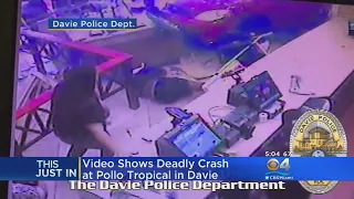 New Video Shows Moment Car Crashed Into Davie Pollo Tropical, Killing One