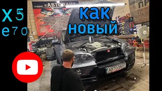 Как новые BMW x5 e70 полировка фар + бронеплёнка