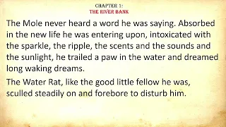 The WIND in the WILLOWS_Chapter 1| English story| Improve your reading and listening skills