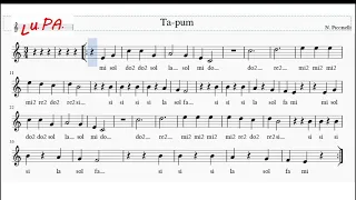Ta pum - Flauto  dolce - Karaoke - Spartito - Note - Canto - Instrumental - Musica