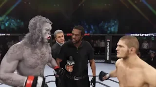 Werewolf vs. Khabib Nurmagomedov (EA Sports UFC 3) - CPU vs. CPU - Crazy UFC 👊🤪