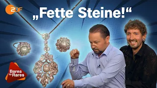 Funkelnde Flora: 4 Karat Anhänger und Ringe in Blütenform lassen Gebote sprießen | Bares für Rares