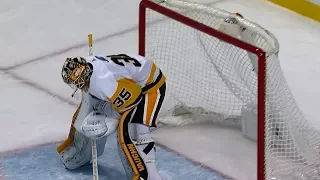 Bruins and Penguins score eight goals on 21 shots in first period