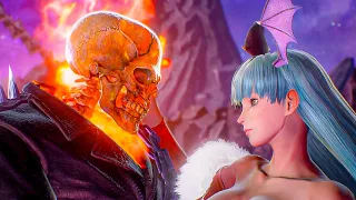 Morrigan Tries To Seduce Ghost Rider - Marvel vs Capcom: Infinite