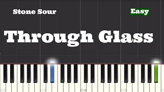 Stone Sour - Through Glass Piano Tutorial | Slow Easy