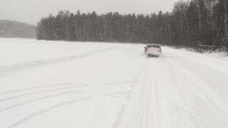 Subaru Snow drift on the lake