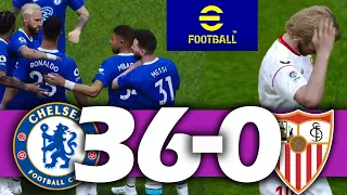 CHELSEA FC VS SEVILLA FC / eFootball 2023 What happen if Ronaldo Messi Neymar  play together?