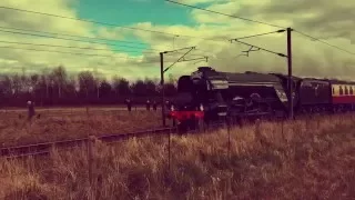 The legendary Flying Scotsman steam train on its inaugural run - 2016