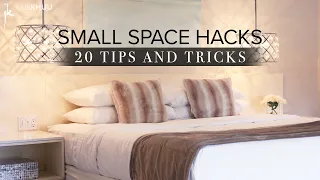 DESIGN HACKS! 20 Pro Tips to Make A Small Space Look Bigger (Rental-friendly too!)