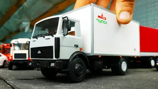 Моделька грузовика МАЗ 5337 с изотермическим фургоном Автоистория 43 распаковка и обзор!Про машинки!