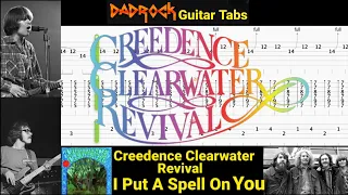 I Put A Spell On You - Creedence Clearwater Revival - Guitar + Bass TABS Lesson