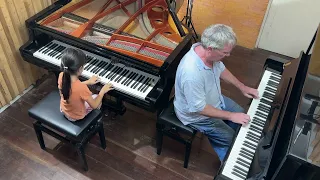 Daddy Daughter Piano Duet "Handel Passacaglia"