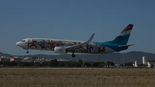 Beautiful Painting Luxair Boeing 737 Esch 2022 at Faro Airport