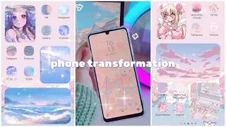 🪷phone transformation (Samsung Galaxy A32) 🌊 / cute + aesthetic