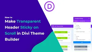 How to Make Transparent Header Sticky on Scroll in Divi Theme Builder