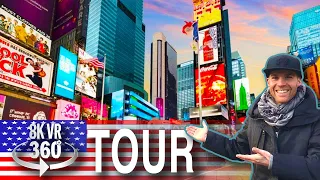 Times Square in New York City - Guided Tour - 8K 360 VR Video!