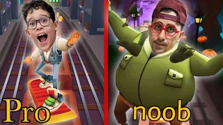 QUEM É NOOB E QUE É PRO NO JOGO Subway Surfers