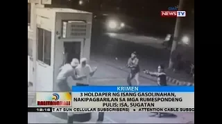 3 holdaper ng isang gasolinahan, nakipagbarilan sa mga rumespondeng pulis