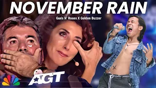 Golden Buzzer Everyone cried hysterically hearing the song November Rain with an extraordinary voice