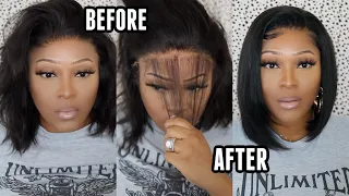 Easy Bob Wig | Pre Plucked Frontal Wig | No Glue Beginner Friendly Wig Install | Myfirst Wig