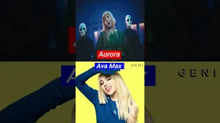 Aurora Vs Ava Max No Autotune Vs Autotune.. #viral #shorts