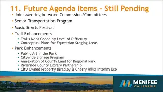 Parks, Recreation and Trails Commission Meeting September 2, 2021