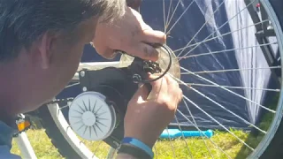 A DIY conversion of a Mountain Bike to a cheap eBike for around £100 using an Amazon kit from China