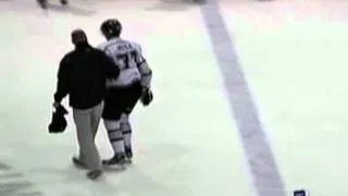 Stefan Fournier Hit On Tomas Hyka Mar 4, 2012