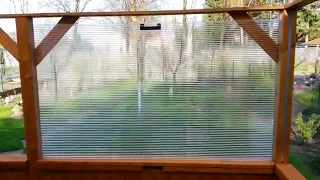 Versenkbare Scheiben in einer Brüstung (Terrasse)