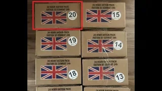 2012 British 24 Hour Operational Ration Pack (ORP) Menu 20  & OPR from 2003 vide 1 of 4