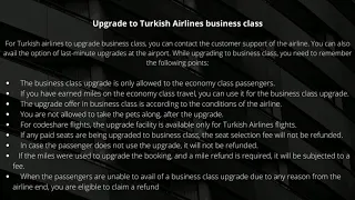 How To Upgrade Class At Turkish Airlines ?