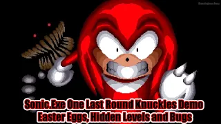 Sonic.Exe One Last Round Knuckles Demo - Easter Eggs, Hidden Levels and Bugs