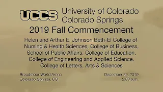 UCCS Fall Commencement 2019