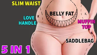 DAY 1 | BELLY FAT + SLIM WAIST + MUFFIN TOP + LOVE HANDLE + SADDLEBAG | 15 DAYS 5IN1 SPECIAL WORKOUT