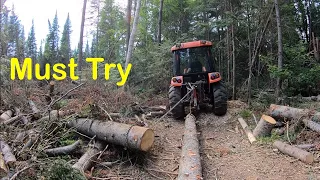 Easiest Way to Move Logs with a Tractor