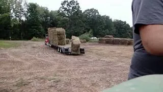 unloading hay