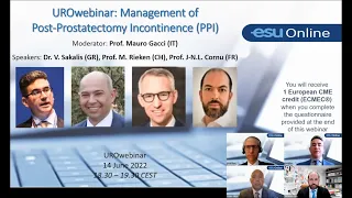 UROwebinar: Management of Post-Prostatectomy Incontinence