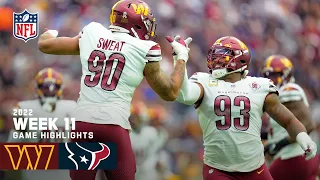 Washington Commanders vs. Houston Texans | 2022 Week 11 Game Highlights