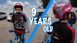 INSANE 9 YEAR OLD SCOOTER KID !  * BACKFLIPS *