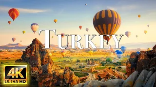 FLYING OVER TURKEY 4K Video UHD - Relaxing Music With Beautiful Nature Video For Stress Relief