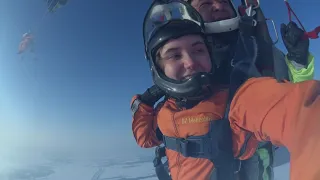 прыжок с парашютом, 4000 м , Мензелинск,  17.01.2021. Диана Камаева.