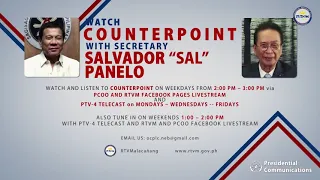 Counterpoint by Secretary Salvador Panelo  7/24/2021