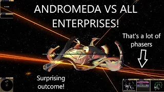 Enterprise A, B, C, D, E, G VS Andromeda Ascendant | Surprising Results | Star Trek Bridge Commander