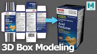 Create Carton Box from Packaging Artwork – 3d Packaging Mockup with Maya 3D modeling