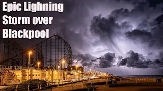 Epic Lightning Storm over Blackpool ⚡️🎢⛈️