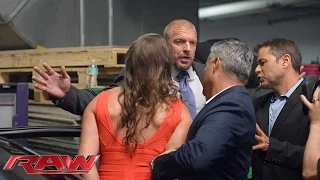 Stephanie McMahon is escorted out of the arena: Raw, July 21, 2014